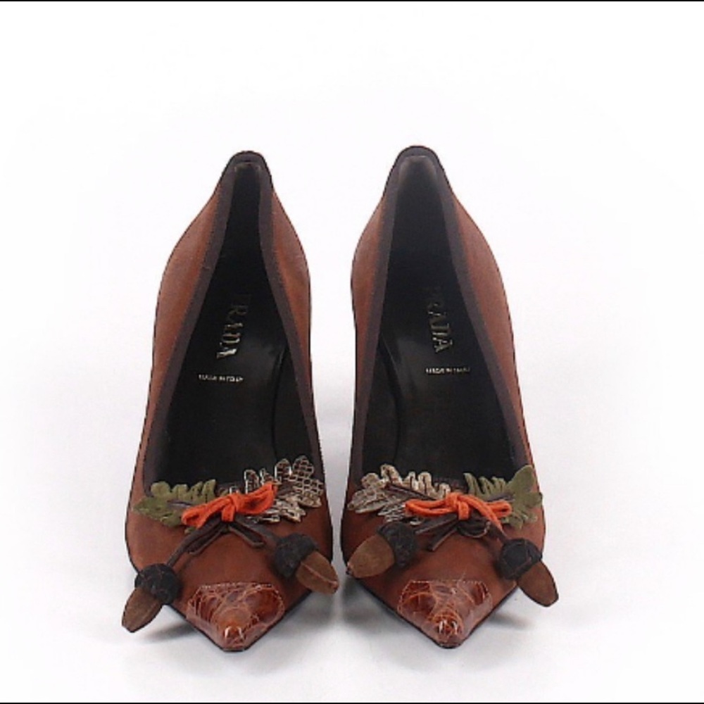Authentic Prada Vintage Acorn Heels